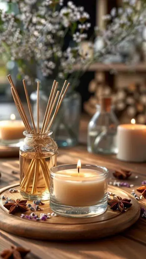 Foto de velas aromáticas. Foto de velas aromáticas.