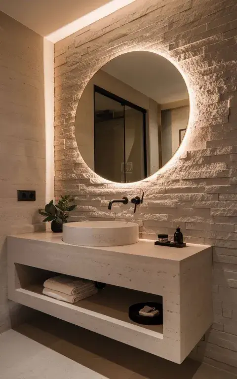 Si se combinan con iluminación indirecta o tiras LED empotradas, se logra un efecto escultórico que transforma el baño en un espacio sofisticado y ordenado. Si se combinan con iluminación indirecta o tiras LED empotradas, se logra un efecto escultórico que transforma el baño en un espacio sofisticado y ordenado.