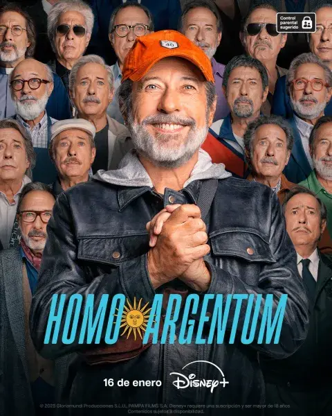 Cartel con fecha de estreno de Homo Argentum en Disney+ Cartel con fecha de estreno de Homo Argentum en Disney+