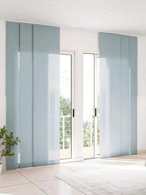 Paneles japoneses minimalistas, ideales para espacios amplios y ventanales corredizos Paneles japoneses minimalistas, ideales para espacios amplios y ventanales corredizos