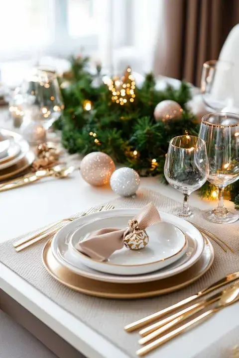Cómo lograr centros de mesa navideños sencillos y elegantes para Navidad 2025