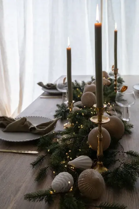 Foto de mesa navideña. Foto de mesa navideña.