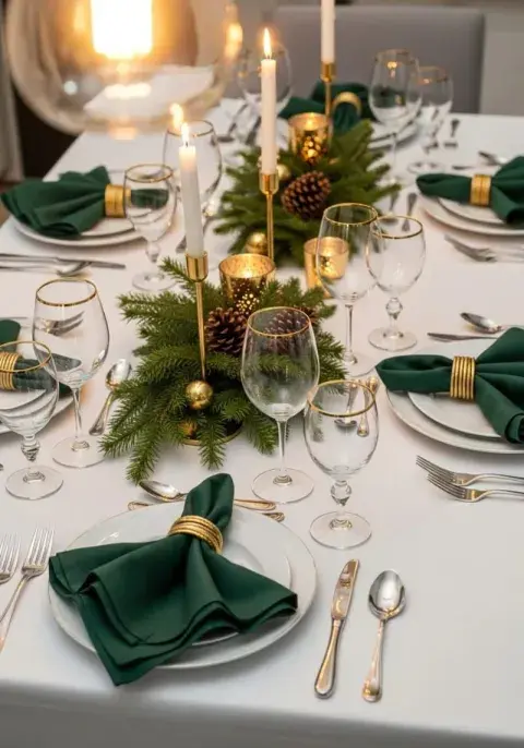 Foto de mesa navideña. Foto de mesa navideña.