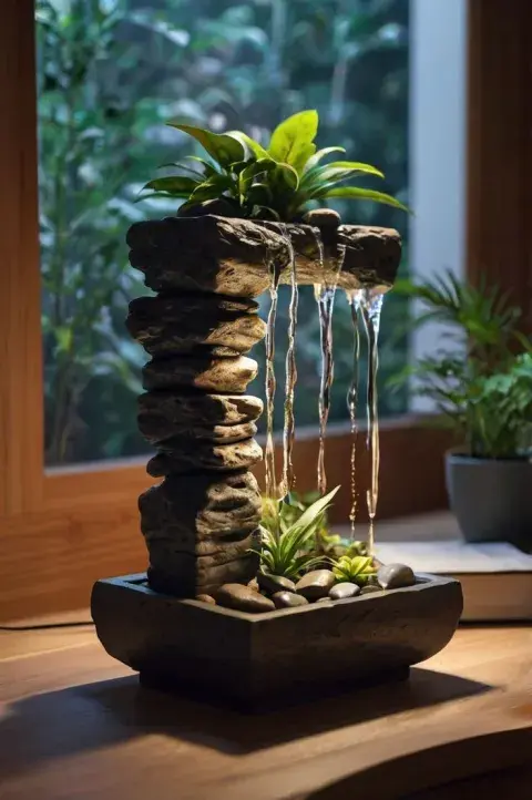 Foto de fuente de agua. Foto de fuente de agua.
