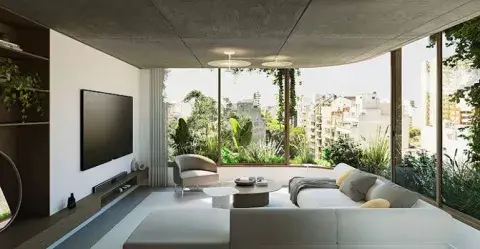 Según Elberg, las suculentas, lavandas, agaves y gramíneas funcionan especialmente bien porque resisten el microclima urbano con riegos espaciados.