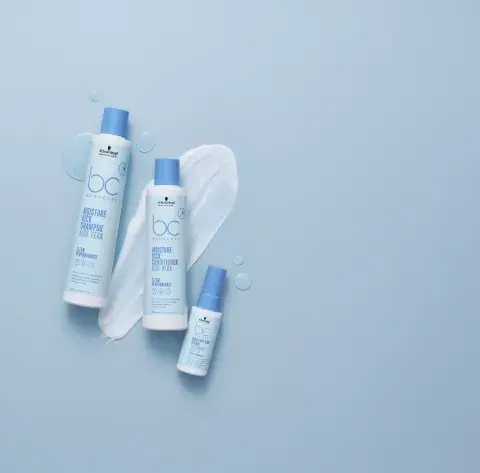 Un kit perfecto para hidratar el cabello. El shampoo y el acondicionador Moisture Kick mejoran la hidratación del cabello mientras que el sérum da brillo y aporta protección térmica (SCHWARZKOPF)