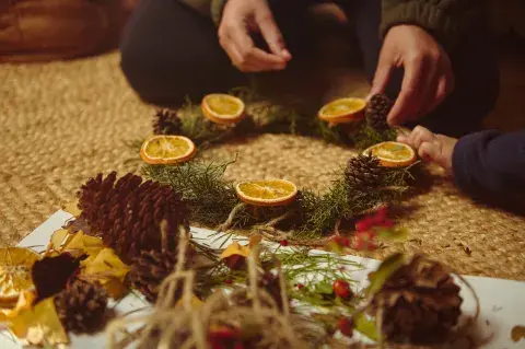 Foto de centro de mesa para Navidad. Foto de centro de mesa para Navidad.