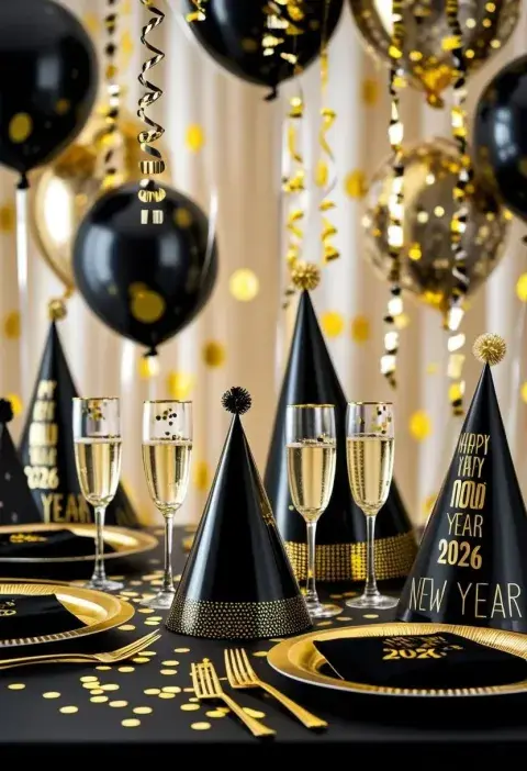 Este 2026, que los globos sean protagonistas de tu mesa de Año Nuevo.