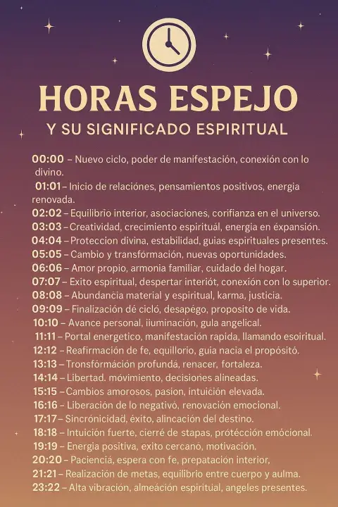 El significado espiritual de las "Horas Esoejo". El significado espiritual de las "Horas Esoejo".