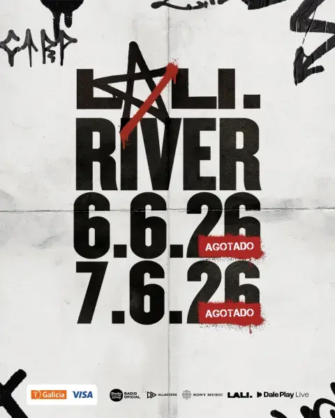 Doble sold out para Lali en River 2026. Doble sold out para Lali en River 2026.