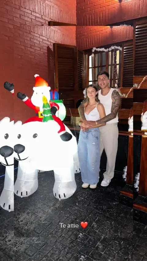 Indiana Cubero y Thiago Silvero en Nochebuena 2025.