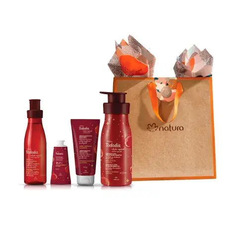 Regalo Tododia Granada y Almendras Glaseadas. Incluye jabón, body splash, crema de manos y cuerpo (NATURA $ 39.900,00)