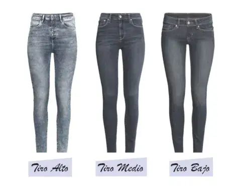 Tipos de tiros de pantalón.