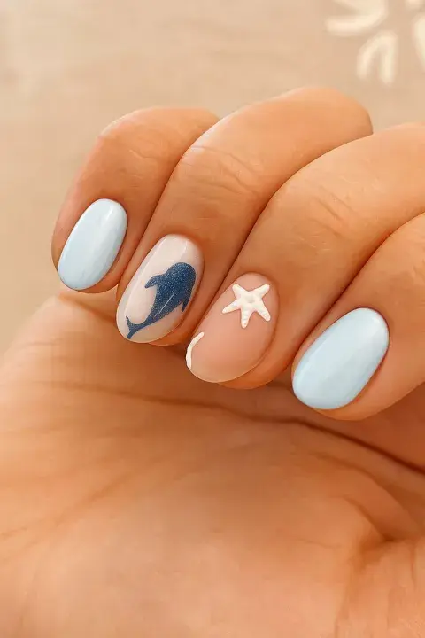 Sea nails: 12 diseños de uñas inspirados en el mar para empezar el 2026 Sea nails: 12 diseños de uñas inspirados en el mar para empezar el 2026