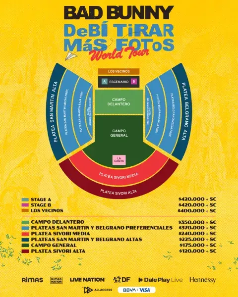Bad Bunny en Argentina: cuánto salen las entradas para su show en River. Bad Bunny en Argentina: cuánto salen las entradas para su show en River.