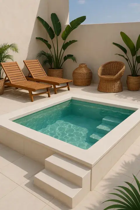 Más que un lugar para nadar, las minipiletas 2026 se piensan como espacios de relax.