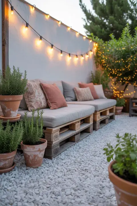 Los tonos claros y las superficies continuas ayudan a reflejar la luz y hacen que el patio se perciba más amplio y ordenado. Los tonos claros y las superficies continuas ayudan a reflejar la luz y hacen que el patio se perciba más amplio y ordenado.