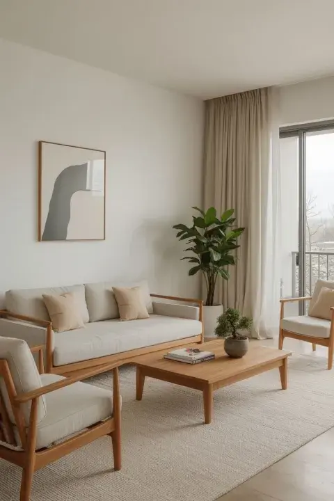 En el living minimalista cálido predominan los muebles de diseño simple y proporciones equilibradas. En el living minimalista cálido predominan los muebles de diseño simple y proporciones equilibradas.