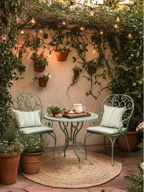 Patios chicos con estética europea: inspiración en París