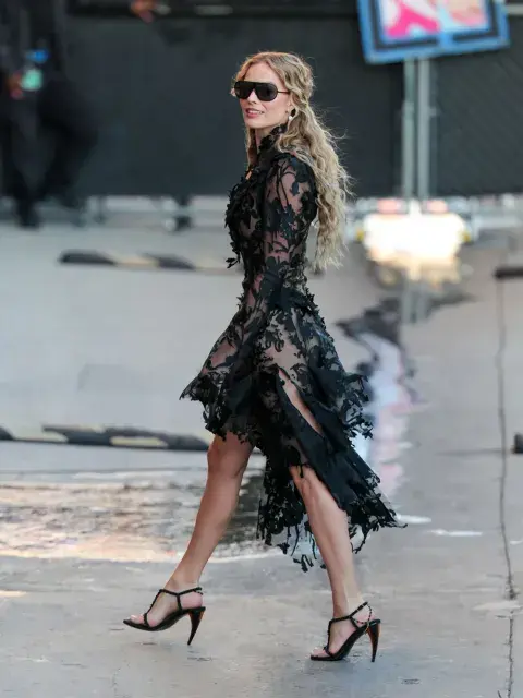 Margot Robbie en la presentación de su película Cumbres Borrascosas Margot Robbie en la presentación de su película Cumbres Borrascosas