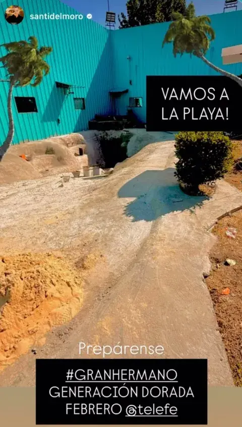 Foto de la pileta estilo playa de Gran Hermano Generación Dorada.