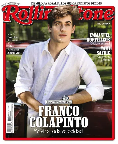 Franco Colapinto, tapa de la revista Rolling Stone Franco Colapinto, tapa de la revista Rolling Stone