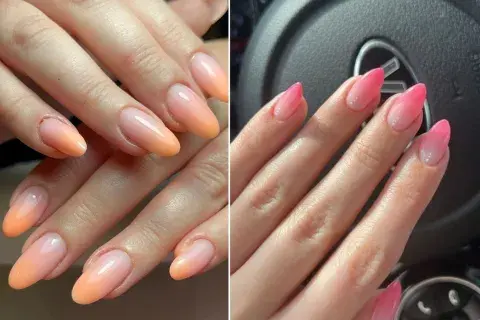 Uñas baby boomer versión verano: el clásico se anima al color