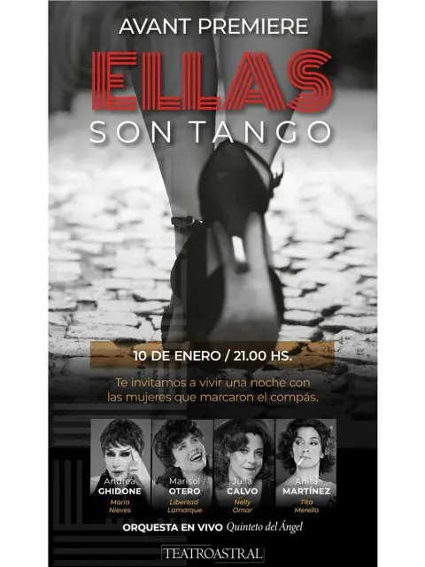 Ellas son tango, una obra musical que no te podés perder Ellas son tango, una obra musical que no te podés perder