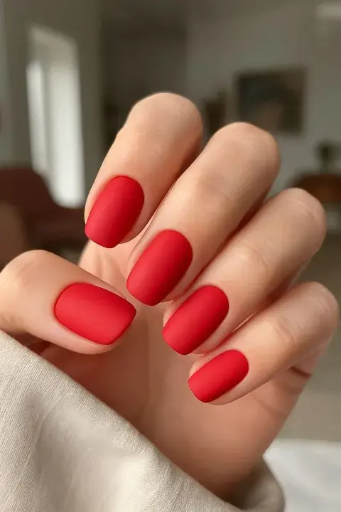 El acabado mate le da un giro moderno al rojo clásico.