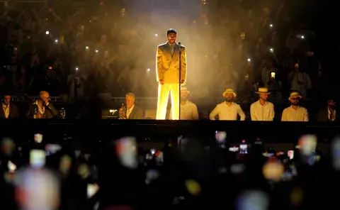  Bad Bunny durante su presentación en Colombia, el 23 de enero de 2026.