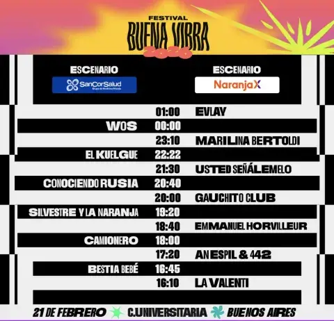 Llega el Festival Buena Vibra 2026 Llega el Festival Buena Vibra 2026