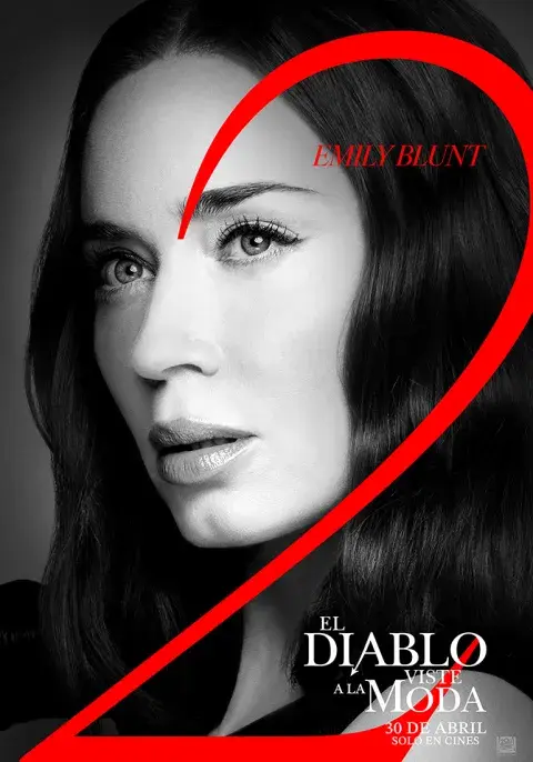 Emily Blunt en el póster de El diablo viste a la moda 2. Emily Blunt en el póster de El diablo viste a la moda 2.
