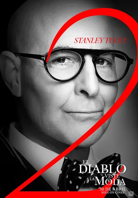 Stanley Tucci en el póster de El diablo viste a la moda 2. Stanley Tucci en el póster de El diablo viste a la moda 2.