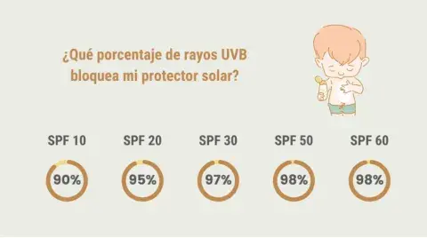 Porcentaje de rayos UVB para bloquear el protector solar Porcentaje de rayos UVB para bloquear el protector solar