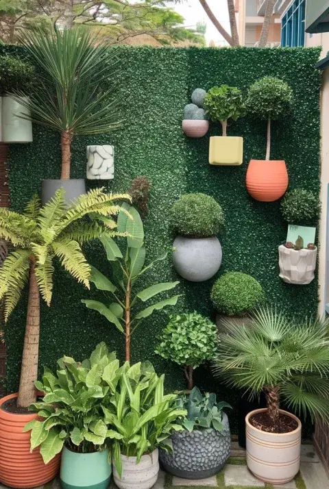 Recursos visuales para que el patio chico se vea más grande.