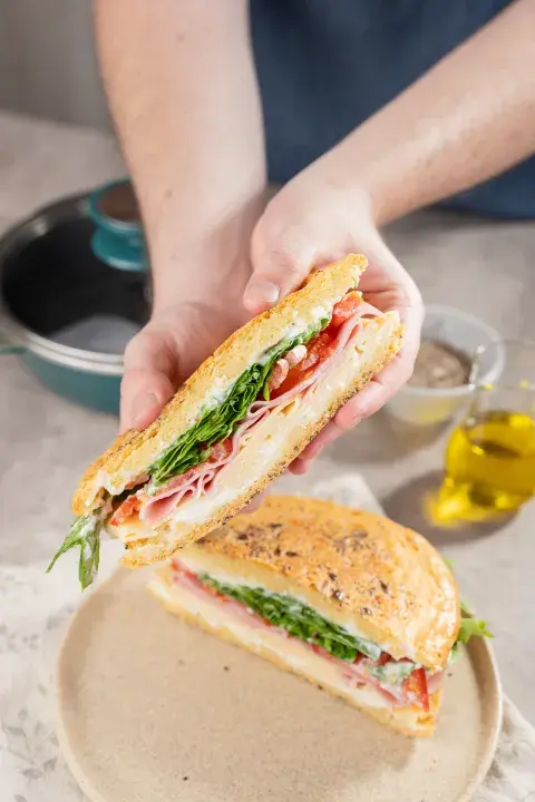Sándwich de pan de queso Sándwich de pan de queso
