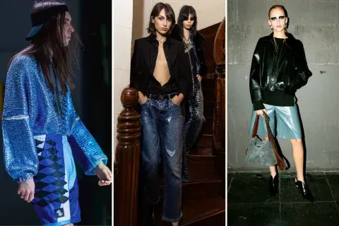 En chaquetas (De Crisci), pantalones (Kosiuko) y faldas (Mishka). En chaquetas (De Crisci), pantalones (Kosiuko) y faldas (Mishka).