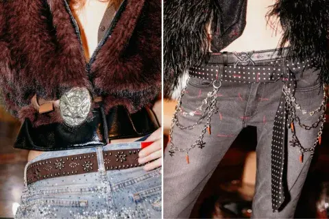 Kosiuko subrayó la tendencia y la combinó con cintos. Kosiuko subrayó la tendencia y la combinó con cintos.