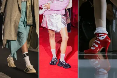 Con zapatillas (Ballestero), zapatos bajos (Las Pepas) o de taco (Bullbenny), las medias van sí o sí. Con zapatillas (Ballestero), zapatos bajos (Las Pepas) o de taco (Bullbenny), las medias van sí o sí.