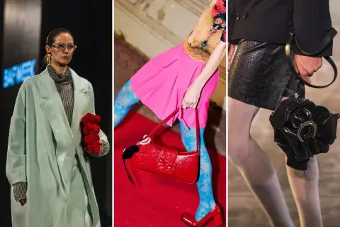 Carteras chicas (Las Pepas al centro) y con formas orgánicas (Luz Ballestero y Sadaels). Carteras chicas (Las Pepas al centro) y con formas orgánicas (Luz Ballestero y Sadaels).