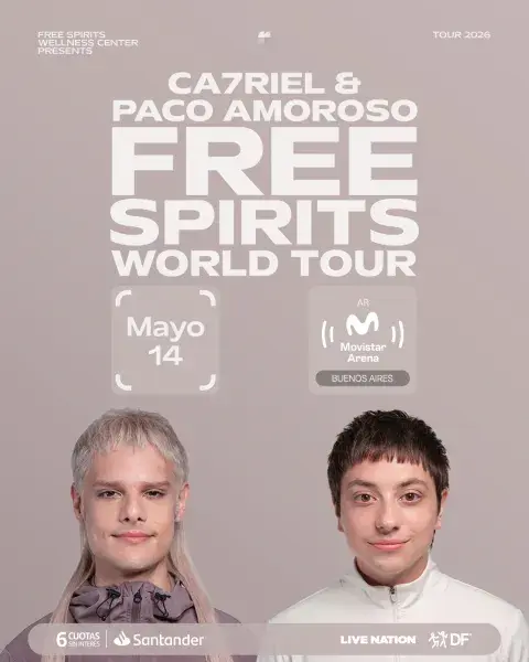 Foto de CA7RIEL & Paco Amoroso en el Movistar Arena.