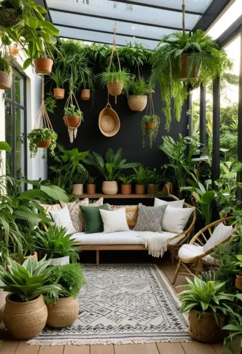 Elegir bien las plantas es fundamental para lograr un efecto de oasis sin saturar. Elegir bien las plantas es fundamental para lograr un efecto de oasis sin saturar.