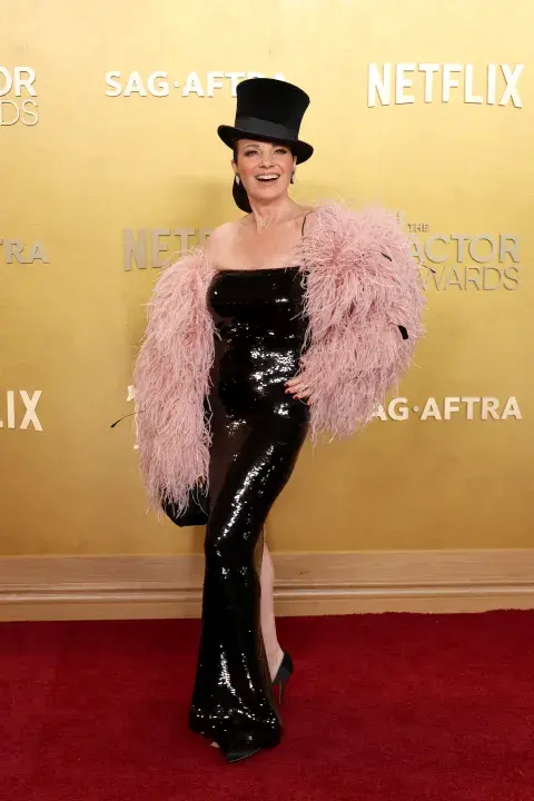 Fran Drescher en la alfombra roja de los Actor Awards 2026. Fran Drescher en la alfombra roja de los Actor Awards 2026.