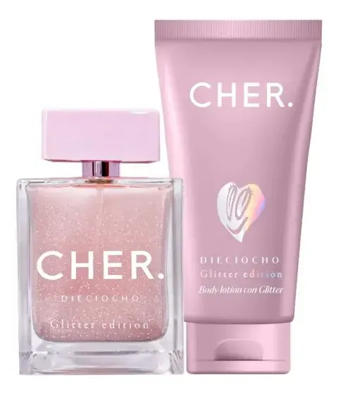Crema y perfume con brillos (CHER)