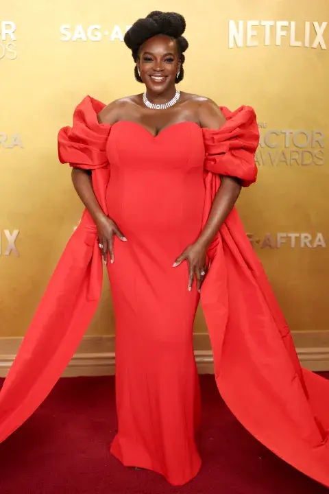 Wunmi Mosaku en la alfombra roja de los Actor Awards 2026. Wunmi Mosaku en la alfombra roja de los Actor Awards 2026.