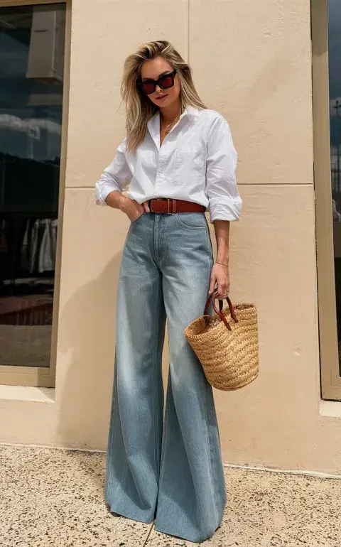 Las combinaciones también cambian. El equilibrio será fundamental: a jeans amplios, partes superiores más estructuradas. Las combinaciones también cambian. El equilibrio será fundamental: a jeans amplios, partes superiores más estructuradas.