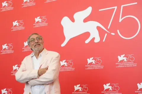 Foto de Luis Brandoni en el Festival de Venecia.