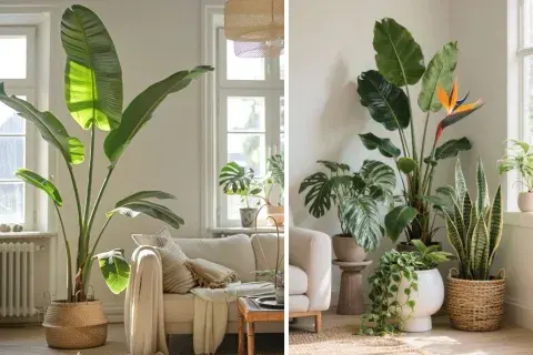Incorporar plantas de gran porte en el living no solo suma verde: redefine el espacio.