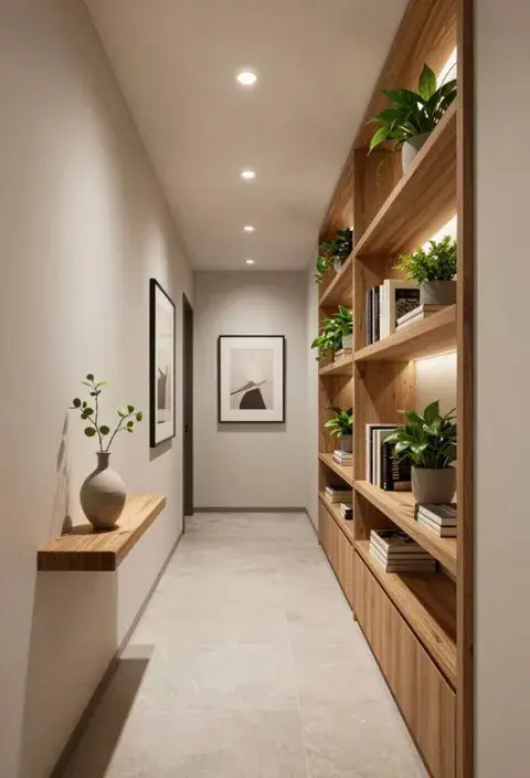 Pasillos estrechos: cómo decorarlos para que no se vean oscuros ni aburridos