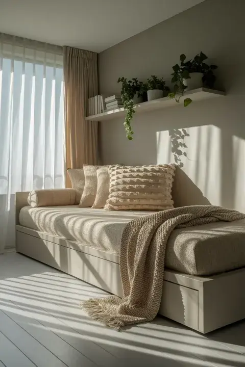 Aprovechar el espacio debajo del sillón Aprovechar el espacio debajo del sillón